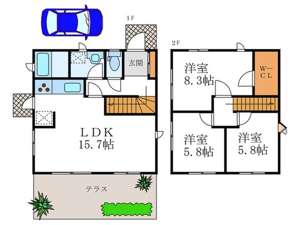 那須様貸家（西棟）の物件間取画像